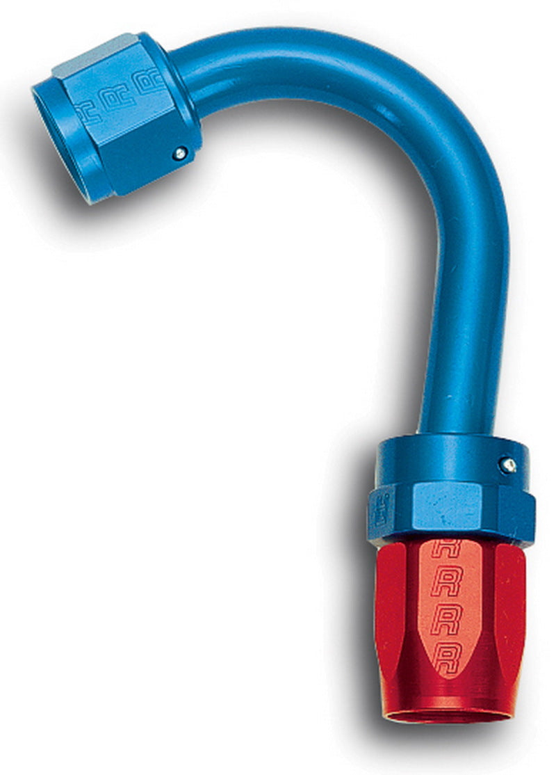 Russell Performance -6 AN Red/Blue 150 Degree Full Flow Swivel Hose End (With 1in Radius) Fittings Russell