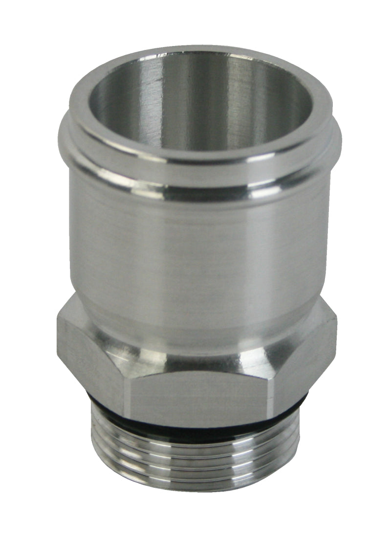 Moroso Electric Water Pump Hose Adapter -16An to 1-1/2in Hose - Raw Aluminum Fittings Moroso
