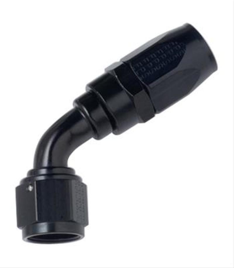 Fragola -6AN x 45 Degree P/S Hose End Aluminum - Black Only Fittings Fragola