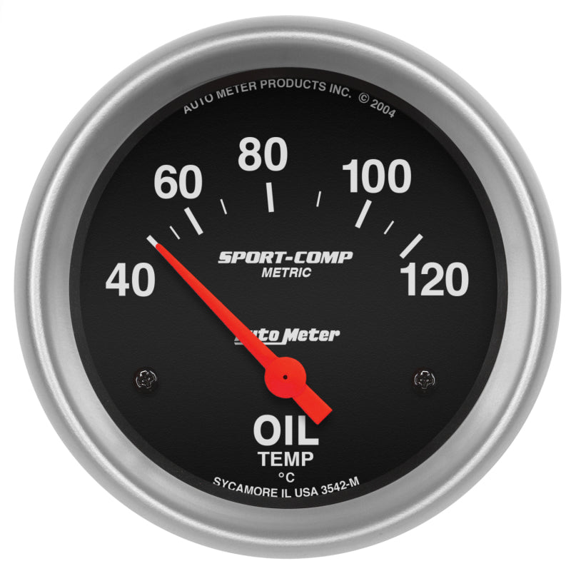Autometer Sport-Comp 66.7mm 40-120 Deg C Short Sweep Electronic Oil Temperature Gauge Gauges AutoMeter
