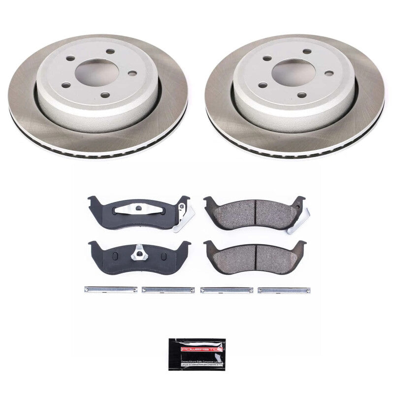 Power Stop 03-04 Mercury Marauder Rear Semi-Coated Rotor Kit Brake Kits - Performance Blank PowerStop