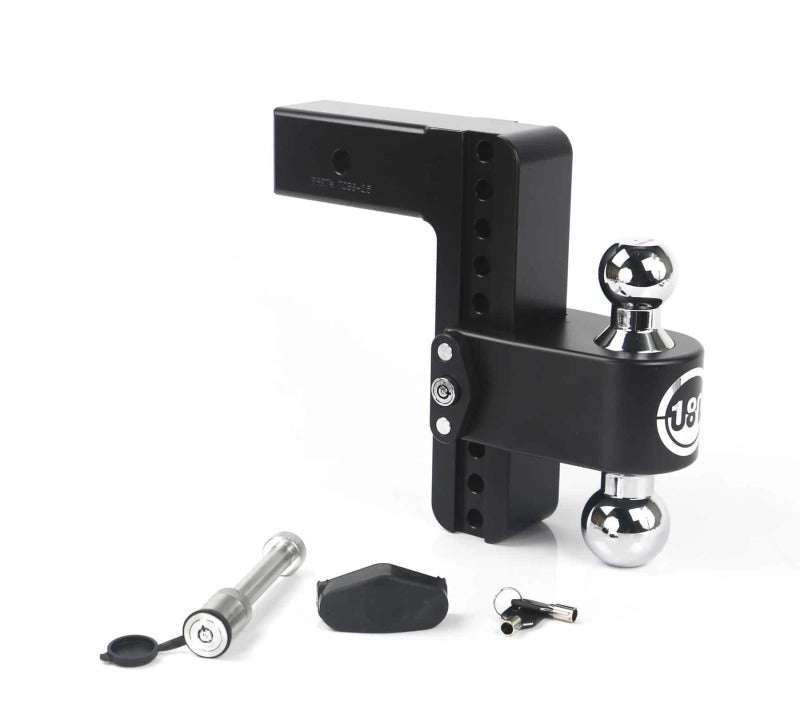 Weigh Safe 180 Hitch 8in Drop Hitch & 2.5in Shank (10K/18.5K GTWR) w/WS05 - Black Cerakote Hitch Ball Mounts Weigh Safe