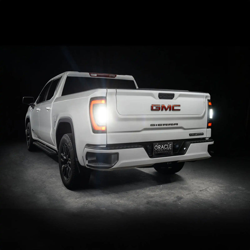 Oracle 19-23 GMC Sierra Black Series Flush Style LED Tail Lights - Factory Halogen Tail Lights ORACLE Lighting