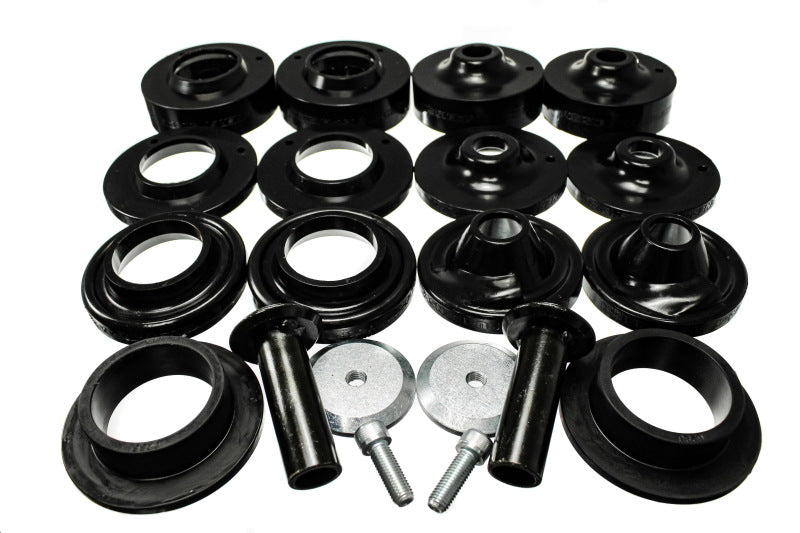 Energy Suspension 18+ Jeep Wrangler JL Black Rock-Flex 2in Adjustable Coil Spacer Set Bushing Kits Energy Suspension