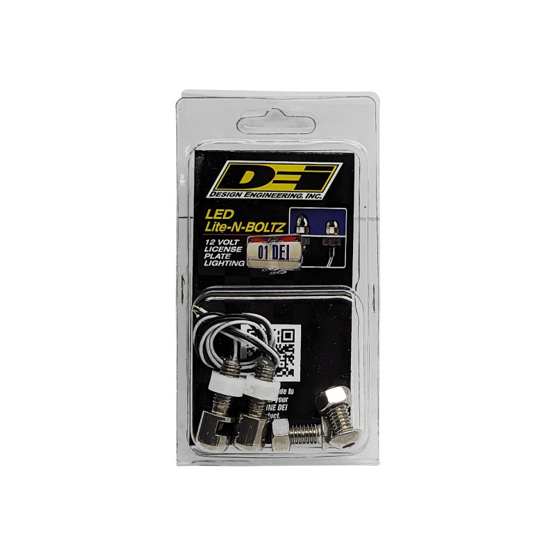 DEI LED LiteN Boltz License Plate Lighting Kit - Dome Head - 4pc - Satin Bulbs DEI