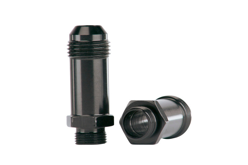 Aeromotive Demon Carb AN-08 to 9/16in x 24 Thread Float Bowl Fitting - Extended Fittings Aeromotive