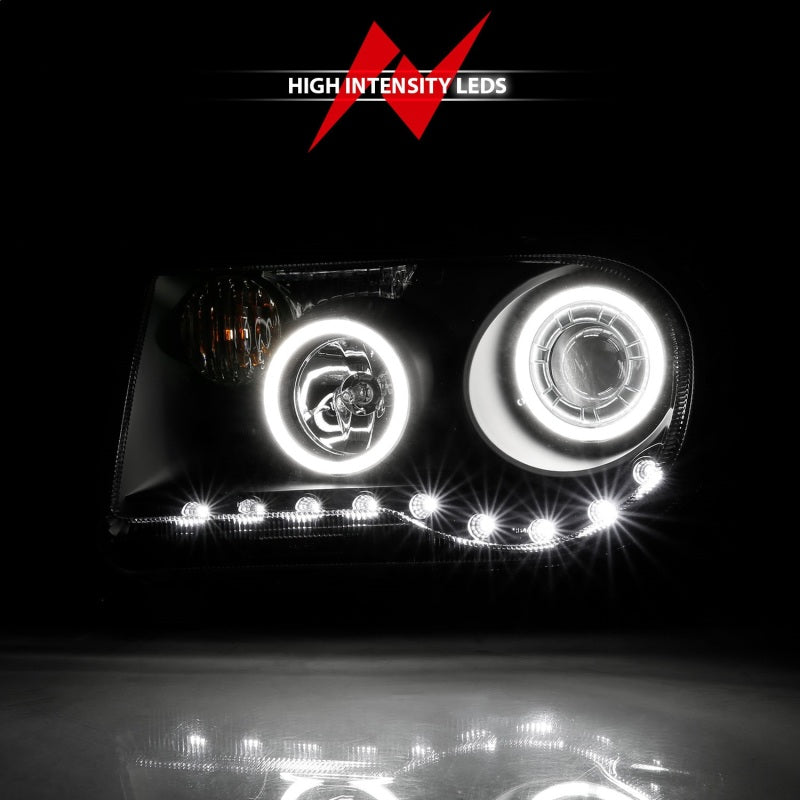 ANZO 2005-2010 Chrysler 300C Projector Headlights w/ Halo Black (CCFL) G2 Headlights ANZO