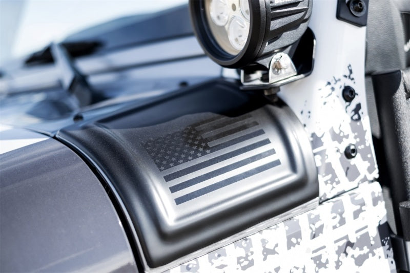 Rampage 2007-2018 Jeep Wrangler(JK) Cowl Cover 2-Door Cowl Cover With American Flag - Black Exterior Trim Rampage