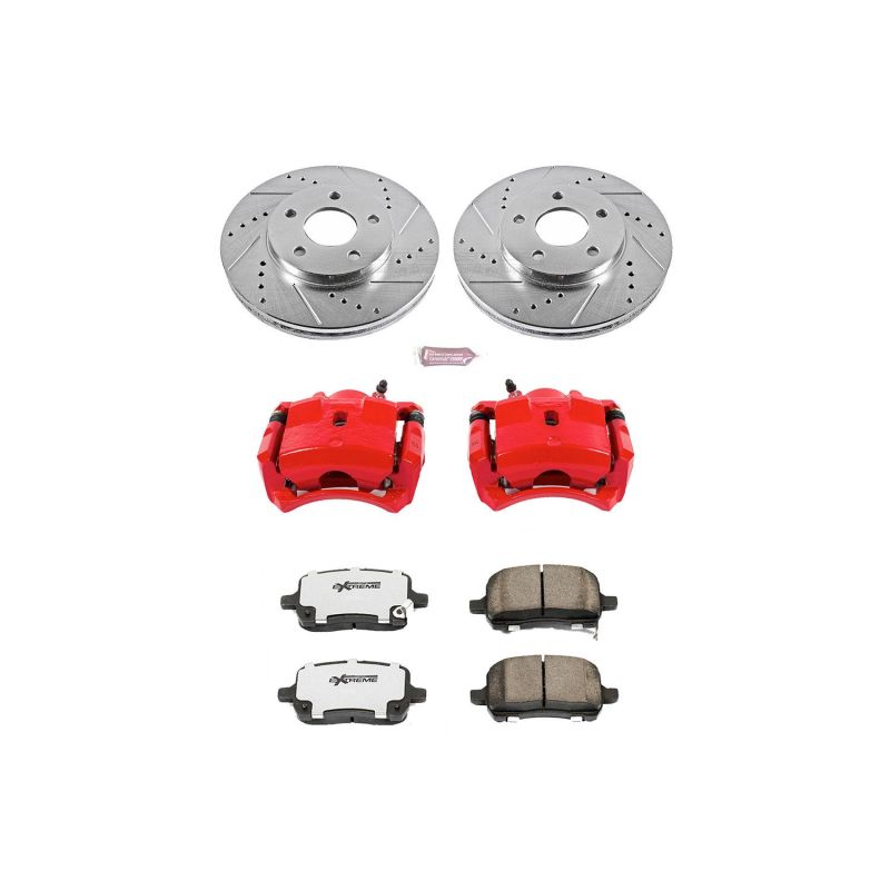 Power Stop 08-11 Chevrolet HHR Front Z26 Street Warrior Brake Kit w/Calipers Brake Kits - Performance D&S PowerStop