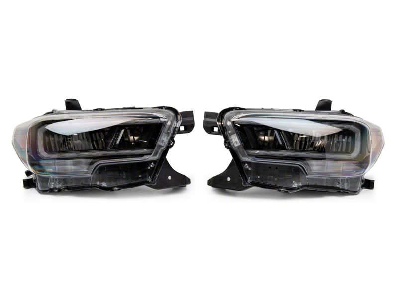 Raxiom 16-23 Toyota Tacoma w/ Factory Halogen DRL LED Headlights- Blk Housing (Clear Lens) Headlights Raxiom