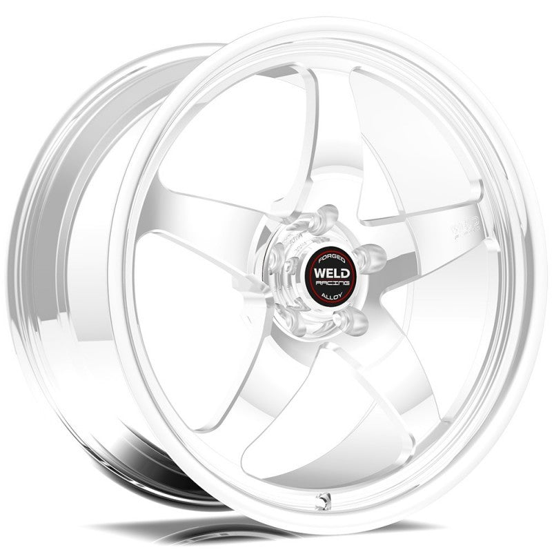 Weld S71 17x10.5 / 5x120mm BP / 7.7in. BS Polished Wheel (High Pad) - Black Single Beadlock Wheels - Forged Weld