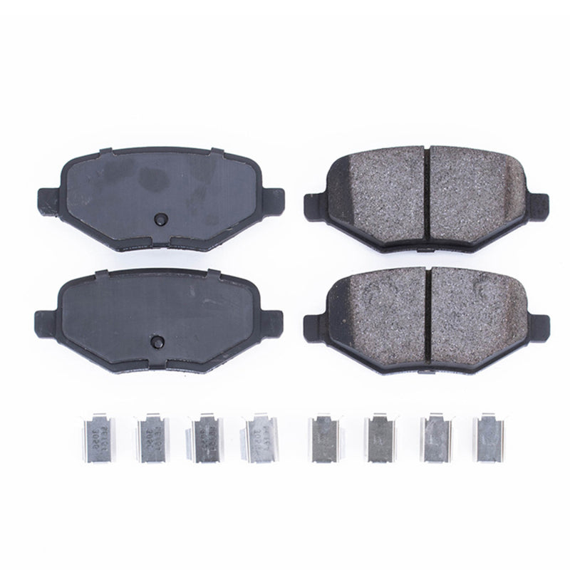 Power Stop 14-15 Ford Edge Rear Z17 Evolution Ceramic Brake Pads w/Hardware Brake Pads - OE PowerStop