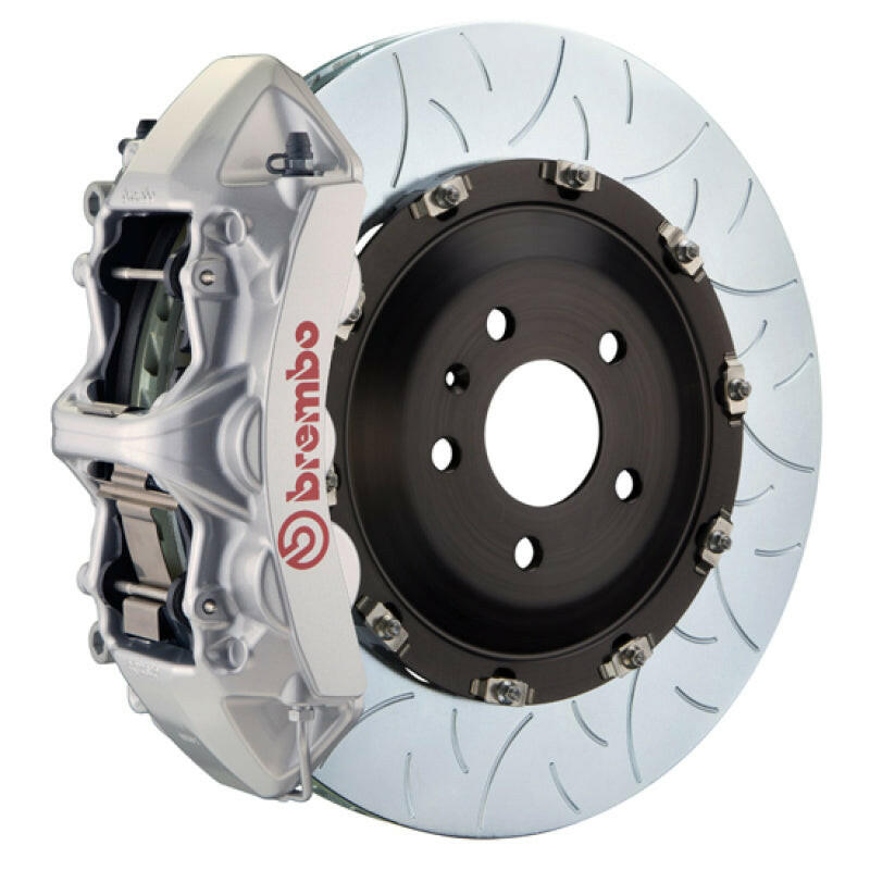 Brembo 15-18 M3 (CC Brake Equipped) Fr GT BBK 6 Pist Cast 405x34 2pc Rotor Slotted Type3-Silver Brake Kits - Performance Slot Brembo