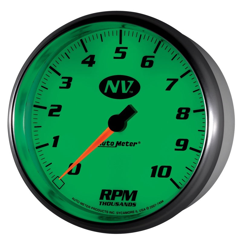 AutoMeter Gauge Tachometer 5in. 10K RPM In-Dash NV Gauges AutoMeter