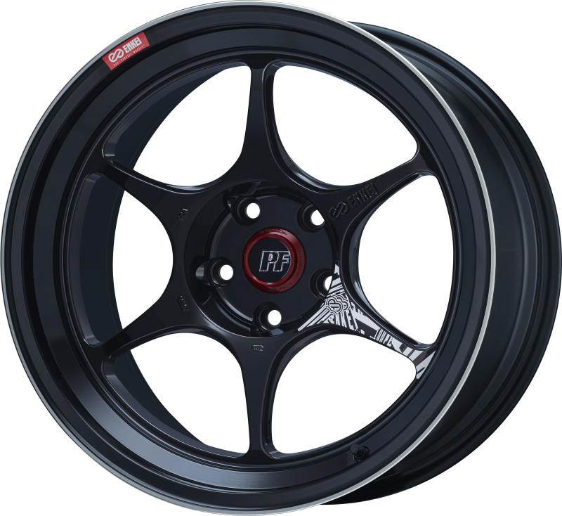 Enkei PF06 18x9.5 5x114.3 27mm Offset 75mm Bore Black Machined Wheels - Cast Enkei