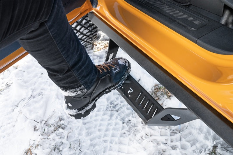 N-Fab 21-22 Ford Bronco 2 Door Predator PRO Step System - Wheel 2 Wheel - Tex. Black Nerf Bars N-Fab