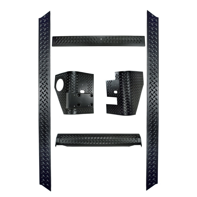 Rugged Ridge 6-Piece Body Armor Kit 97-06 Jeep Wrangler TJ Body Armor & Rock Rails Rugged Ridge