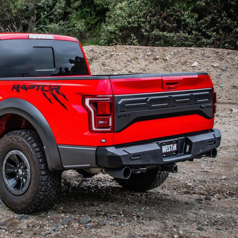 Westin 17-20 Ford F-150 Raptor Pro-Series Rear Bumper - Textured Black Bumpers - Steel Westin