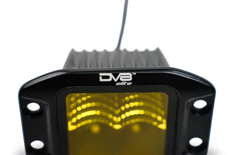 DV8 3-Inch Elite Series LED Amber Flush Mount Pod Light Light Bars & Cubes DV8 Offroad