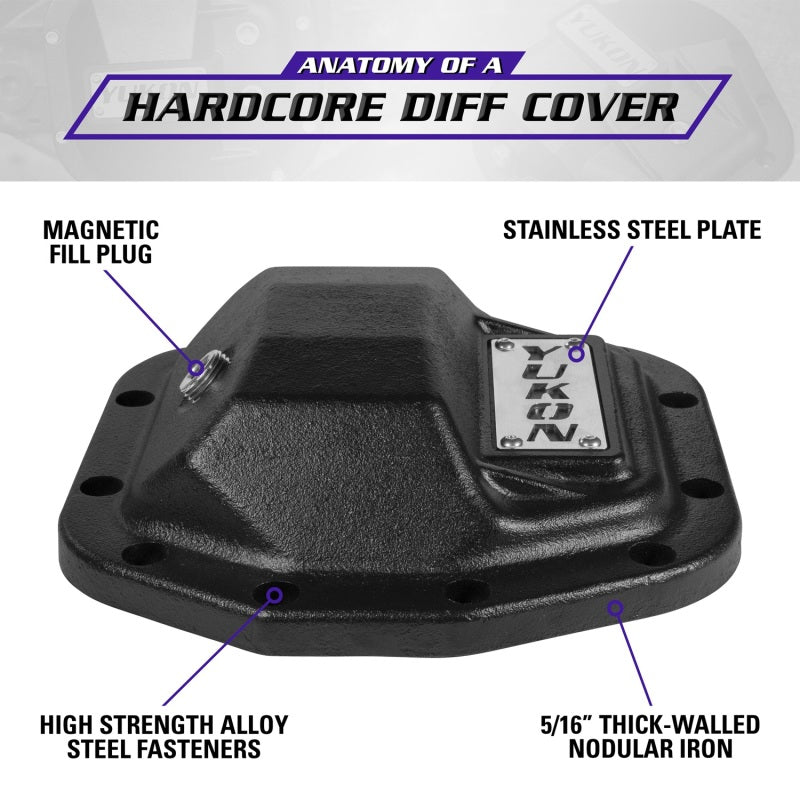 Yukon Hardcore Nodular Iron Cover for 2018 Jeep Wrangler JL Rear Dana 35 Diff Covers Yukon Gear & Axle