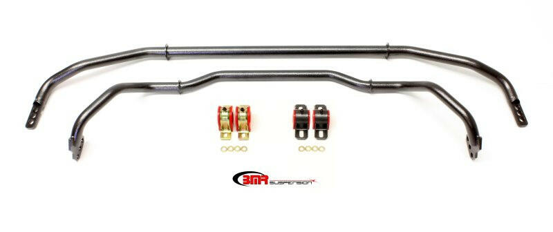 BMR 13-15 Chevrolet Camaro Front & Rear Hollow 29mm Adj. Sway Bar Kit w/ Bushings - Black Hammertone Sway Bars BMR Suspension