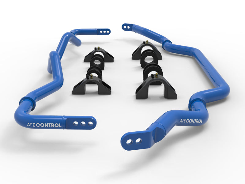 aFe 09-20 Nissan 370Z V6-3.7L Front and Rear Control Sway Bar Set - Blue Sway Bars aFe