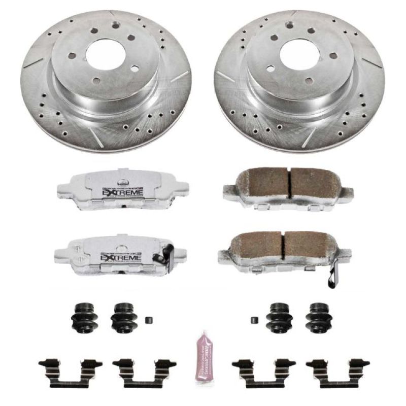 Power Stop 08-12 Infiniti EX35 Rear Z26 Street Warrior Brake Kit Brake Kits - Performance D&S PowerStop