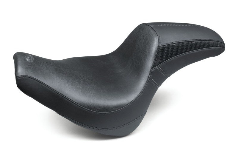 Mustang 18-21 Harley Fat Bob Tripper Fastback 1PC Seat - Black One-Piece Motorcycle Seats Mustang Motorcycle