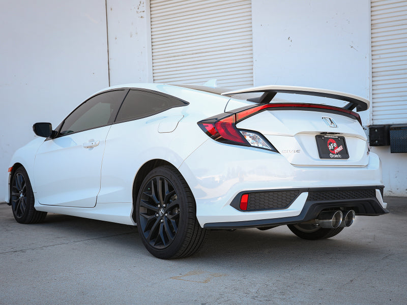 aFe Takeda 2.5in 304SS Cat-Back Exhaust System 17-20 Honda Civic SI Coupe L4-1.5L (t) - Polished Tip Catback aFe