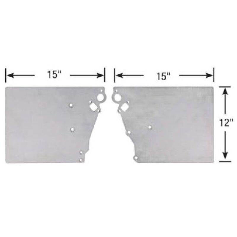 Moroso Chevrolet & Pontiac LS Series 2-Piece Front Motor Plates Block Off Plates Moroso