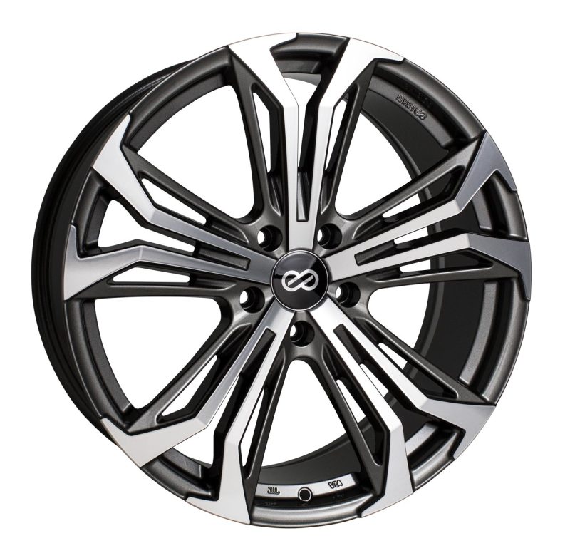 Enkei Vortex 5 Wheel 17x7.5 40mm Offset 5x114.3mm Bore - Anthracite Machined Wheels - Cast Enkei