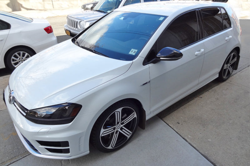 Rally Armor 15-17.5 MKVII VW Golf R Black UR Mud Flap w/White Logo Mud Flaps Rally Armor