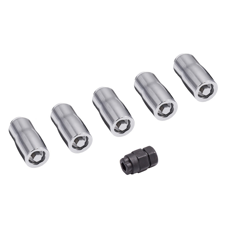 Rugged Ridge Wheel Lock Nut Set 5 Nuts w/Key Chrome M14-1.5 Lug Nuts Rugged Ridge