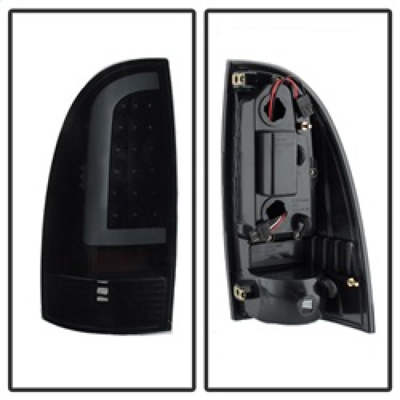 xTune 05-15 Toyota Tacoma (Excl LED Tail Lights) LED Tail Lights - Blk Smk (ALT-ON-TT05-LBLED-BSM) Tail Lights SPYDER