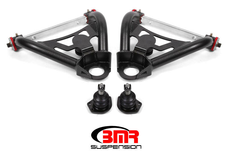 BMR 64-72 A-Body Upper Non-Adj. A-Arms w/ Stock Spindles (Polyurethane) - Black Hammertone Control Arms BMR Suspension