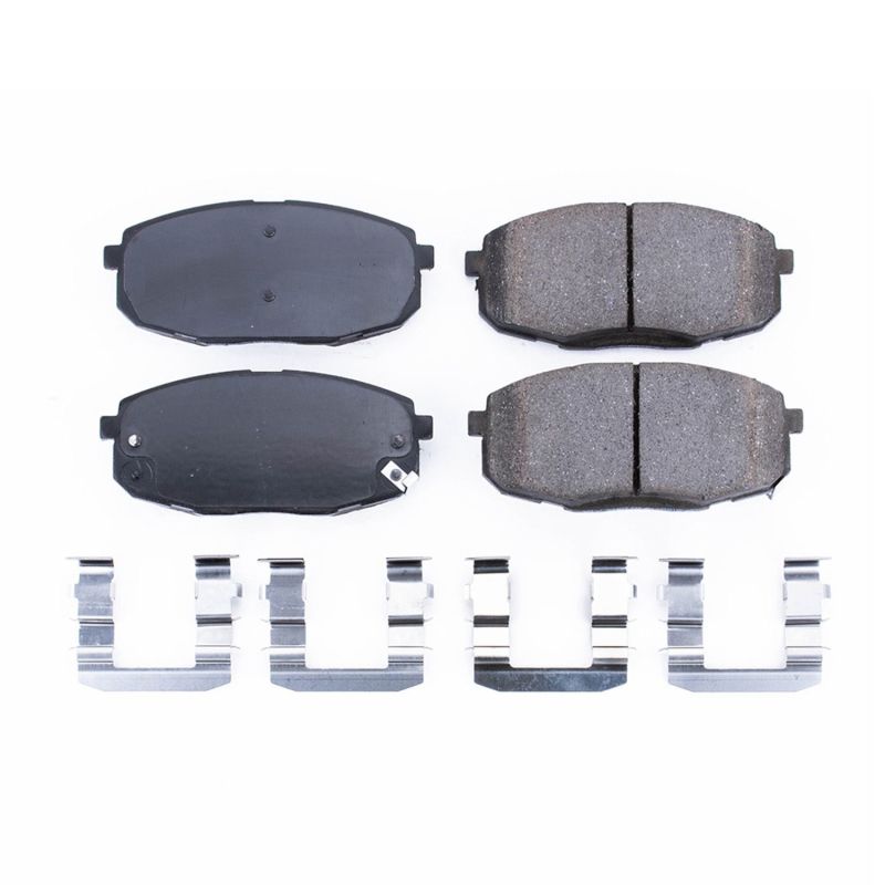 Power Stop 09-12 Hyundai Elantra Front Z17 Evolution Ceramic Brake Pads w/Hardware Brake Pads - OE PowerStop
