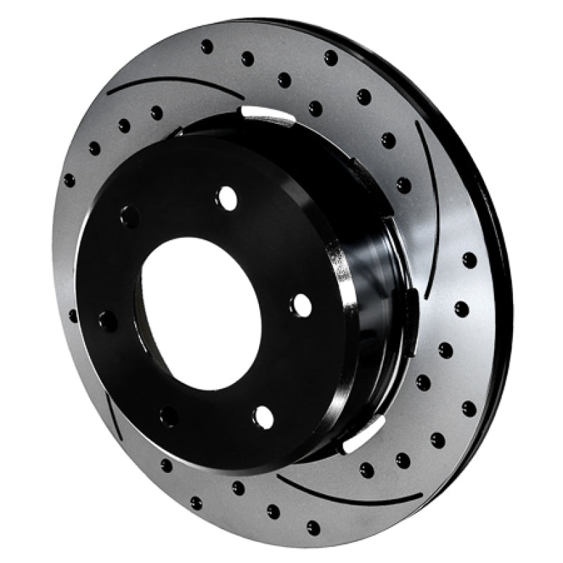 Wilwood 6x5.5 SRP Drilled Performance Rear Rotor & Hat R/H - Black Brake Rotors - 2 Piece Wilwood