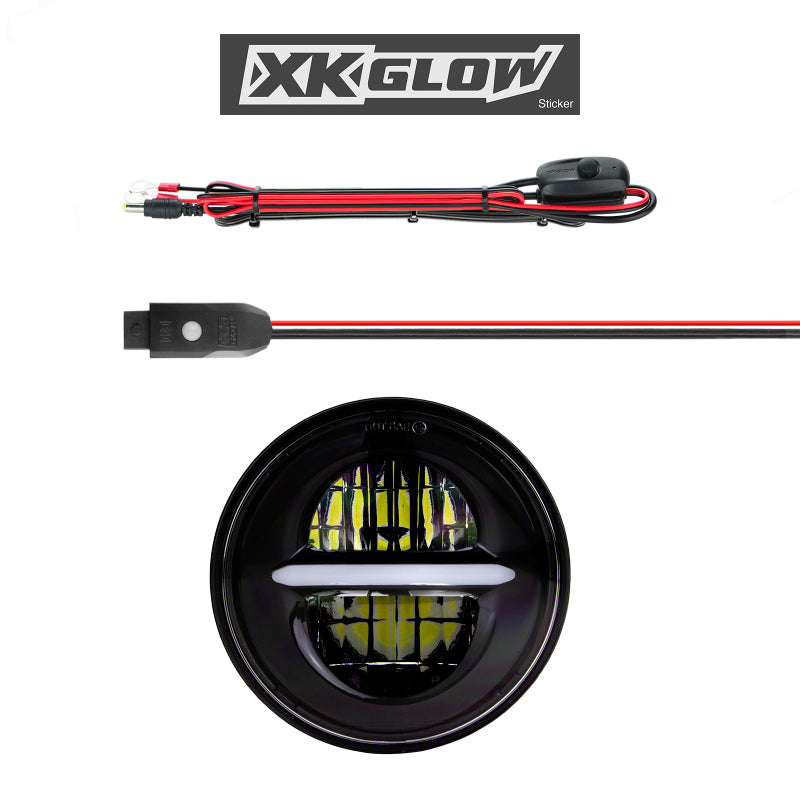 XK Glow Black Bezel 5.75in XKchrome LED headlight Headlights XKGLOW