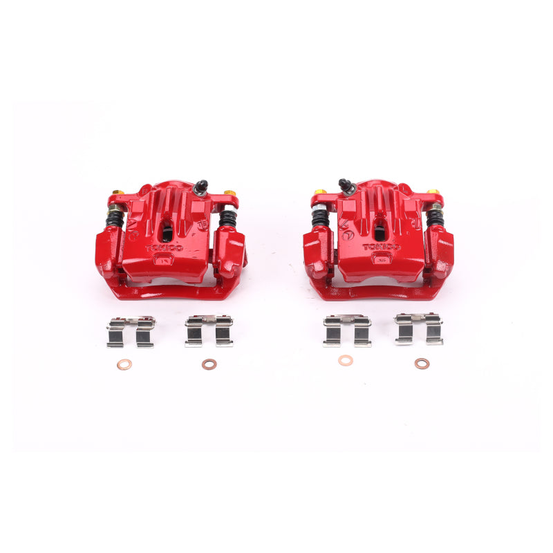 Power Stop 06-09 Subaru Legacy Rear Red Calipers w/Brackets - Pair Brake Calipers - Perf PowerStop