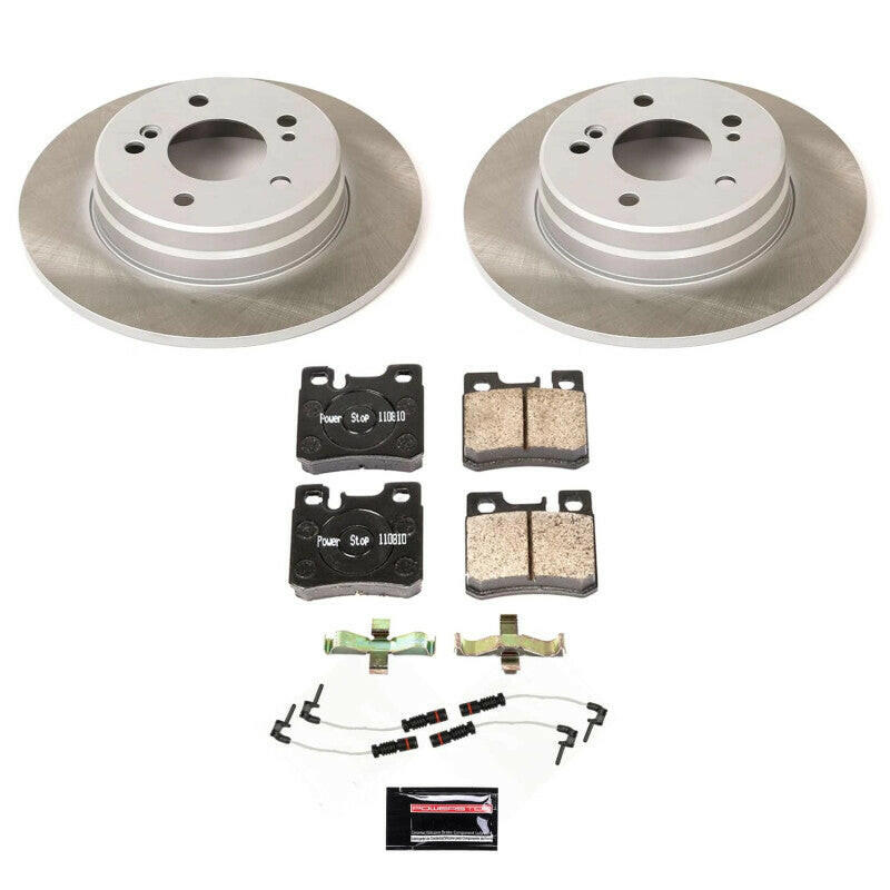 Power Stop 90-92 Mercedes-Benz 300TE Rear Semi-Coated Rotor Kit Brake Kits - Performance Blank PowerStop