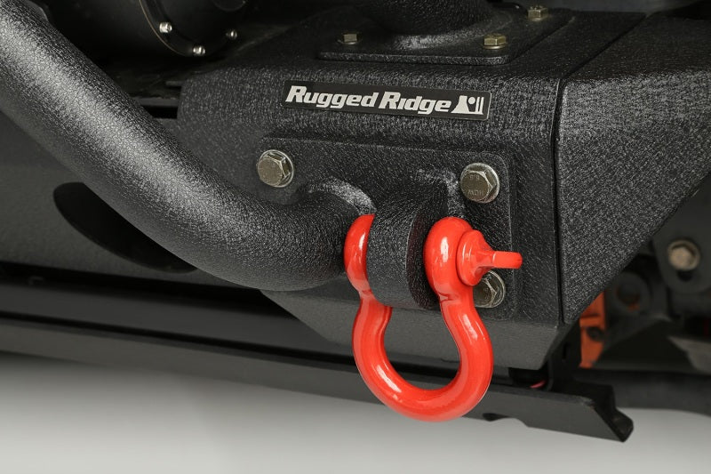 Rugged Ridge Red 3/4in D-Shackles Shackle Kits Rugged Ridge