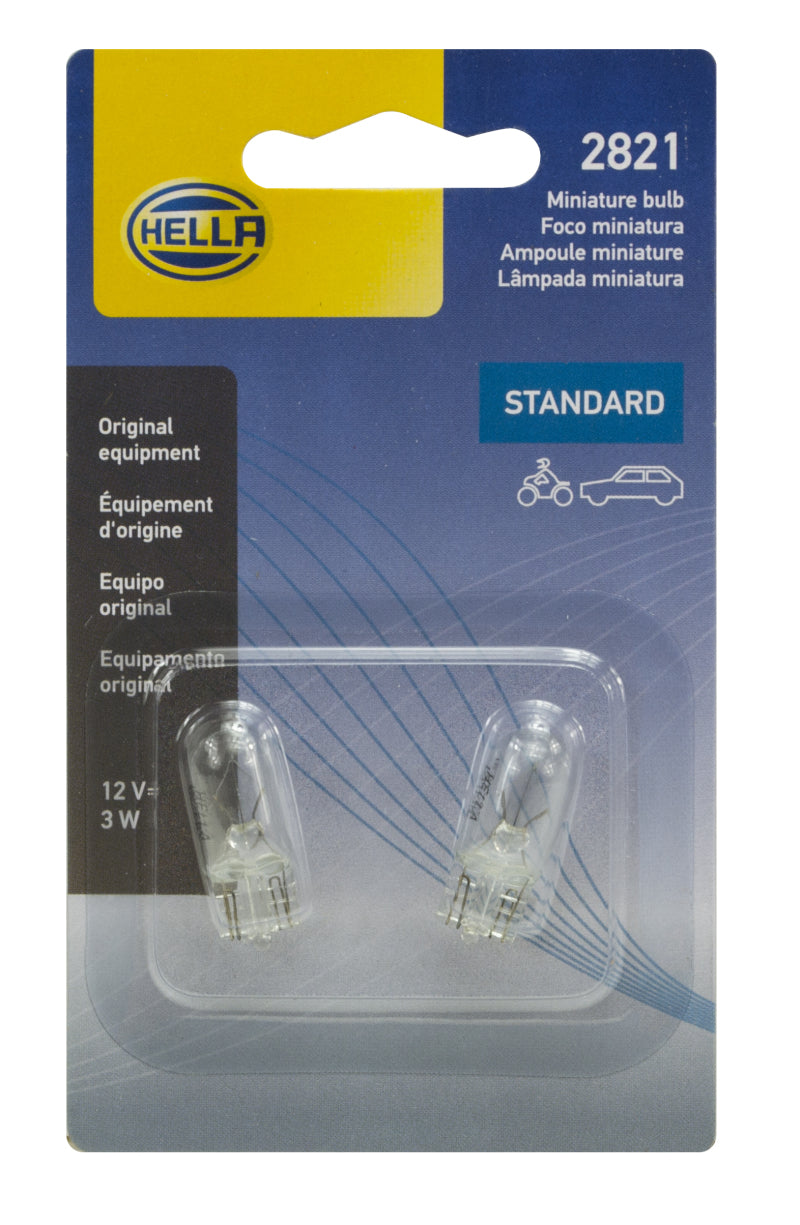 Hella Bulb 2821 12V 3W W21X95D T325 E1 (2) Bulbs Hella