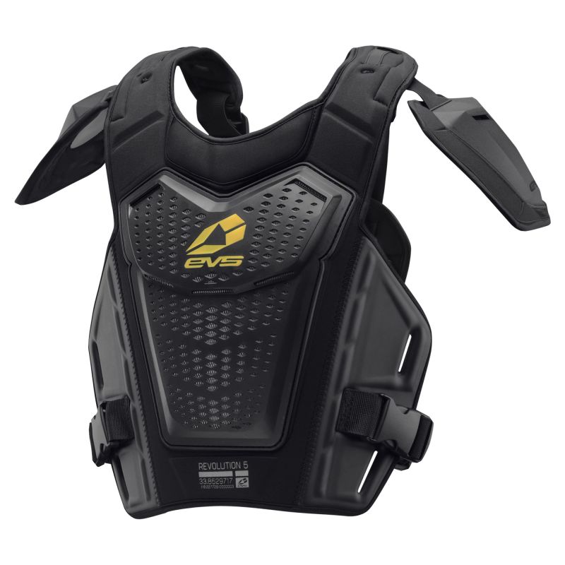 EVS Revo 5 Roost Deflector Black/Hiviz - Small/Medium Body Protection EVS