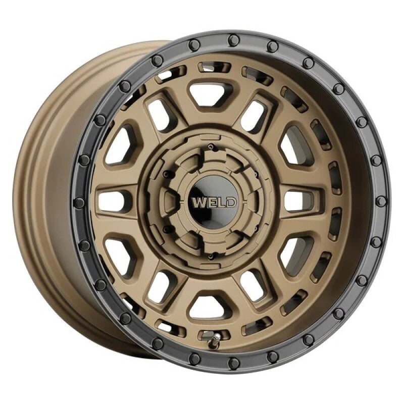 Weld Off-Road Crux 20x9in / 5x127 BP / ET 0 / 87.1mm Bore - Satin Bronze / Satin Black Ring Wheel Wheels - Cast Weld