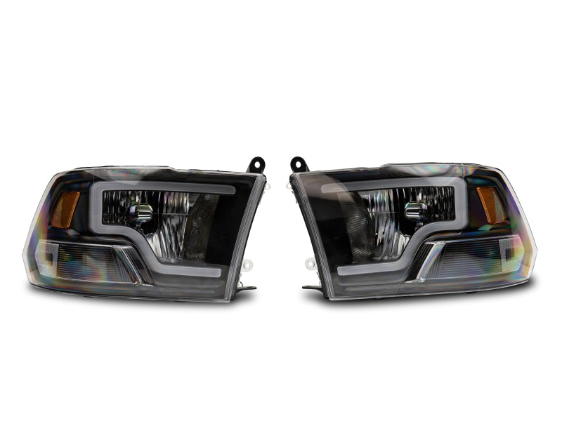Raxiom 09-18 Dodge RAM 1500 LED Bar Headlights- Black Housing (Clear Lens) Headlights Raxiom