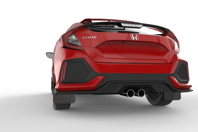 Rally Armor 17-19 Honda Civic Sport/Sport Touring Black UR Mud Flap w/Red Logo Mud Flaps Rally Armor