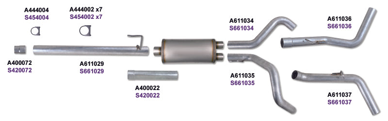 Diamond Eye KIT 3in Catback DUAL GAS AL FORD 5.4L F150 04-08 Catback Diamond Eye Performance