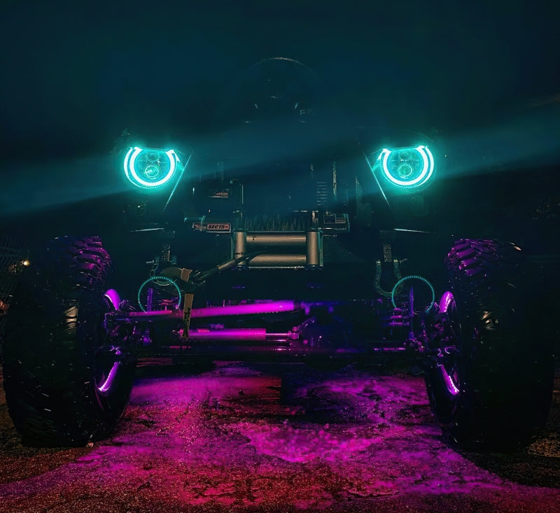 Oracle 7in High Powered LED Headlights - Black Bezel - Dynamic - Dynamic Headlights ORACLE Lighting