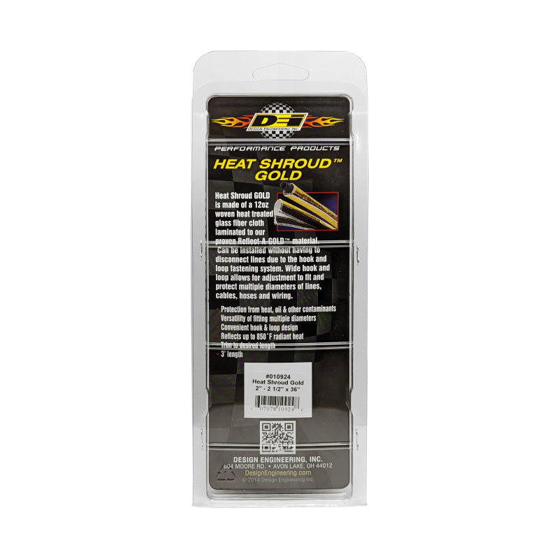 DEI Heat Shroud Gold 2in to 2.5in x 36in Thermal Wrap DEI