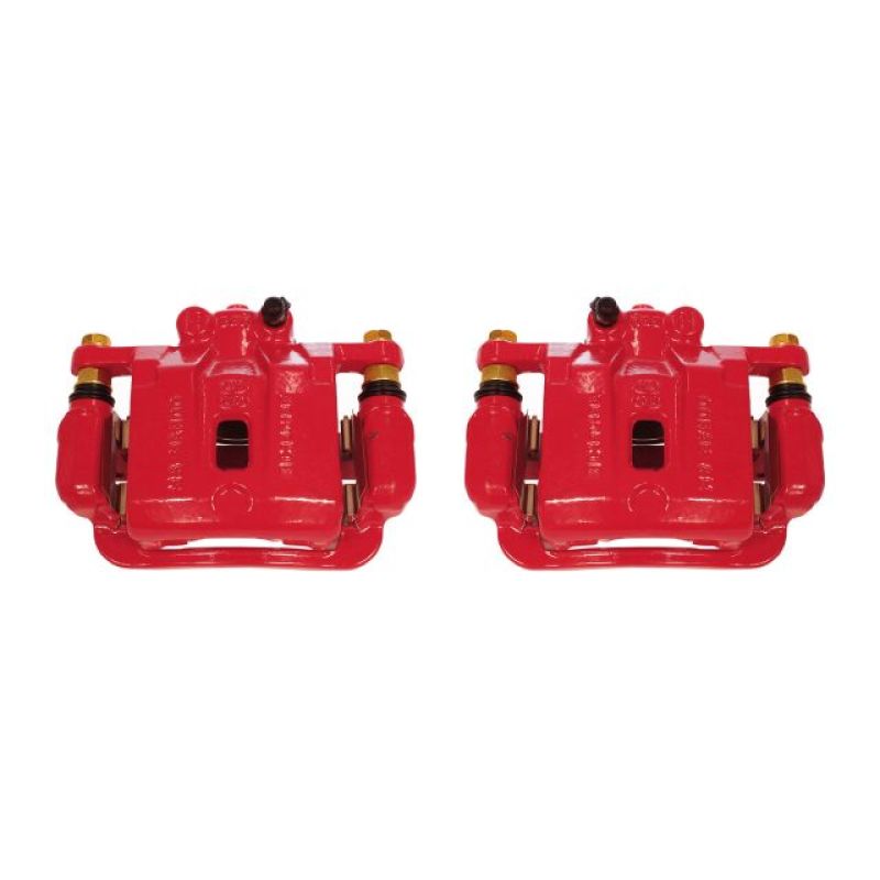 Power Stop 10-16 Hyundai Genesis Coupe Rear Red Calipers w/Brackets - Pair Brake Calipers - Perf PowerStop